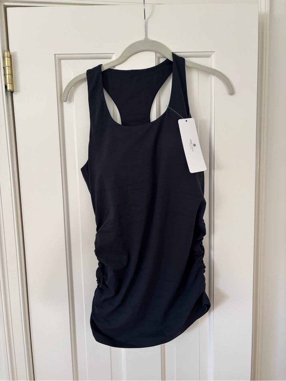 NWT - Never Worn- CRZ YOGA Navy Maternity Racerback Tank Top